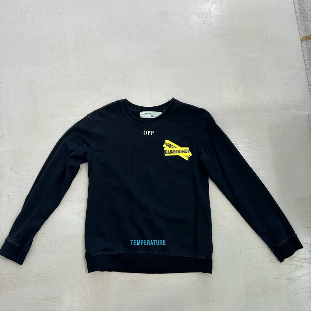 Off-White “Do Not Cross” Temperature Crewneck Size L